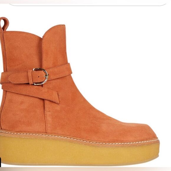 Ulla Johnson Lennox Ankle Buckle Boots suede terracotta brown. New 39.5/… - Picture 15 of 15